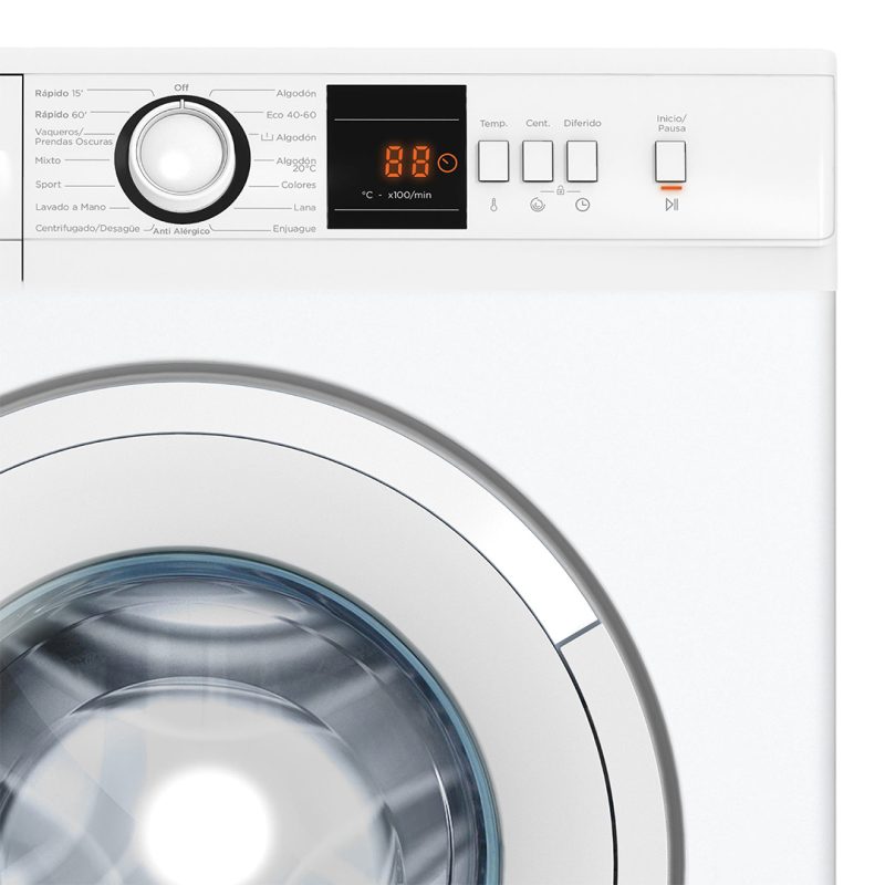 Lavadora Hyundai 8kg 1200rpm D 84,5cm 59,7cm 52,7cm - Imagen 2