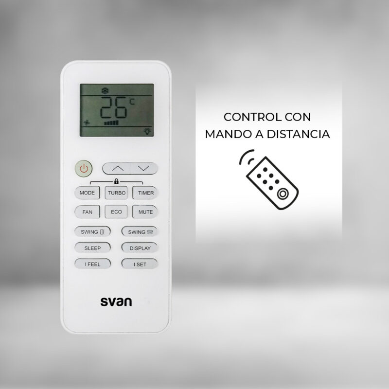 Aire Acondicionado Split Svan SAAS1201W - 3000 Frigorías (12000 BTU), Inverter, WiFi Integrado, Eficiencia A++/A+ y Gas R32 - Imagen 4