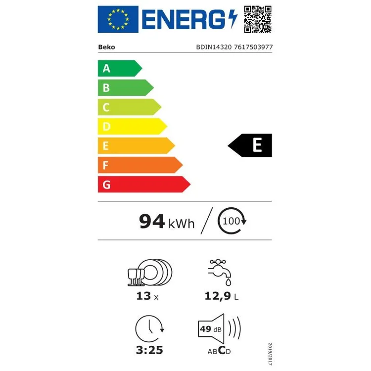 Lavavajillas Integrable - BEKO BDIN14320, 60 cm, 13 cubiertos - Imagen 5